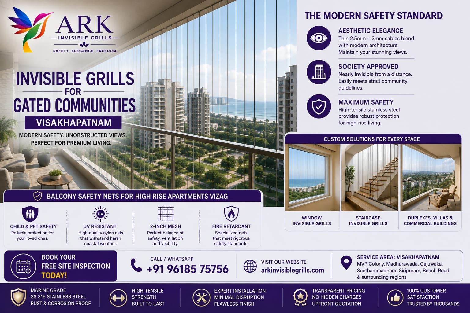Invisible Grills for Gated Communities Visakhapatnam