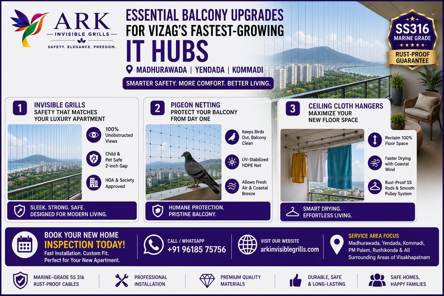 Essential Balcony Upgrades for Vizag’s Fastest-Growing IT Hubs: Madhurawada & Yendada
