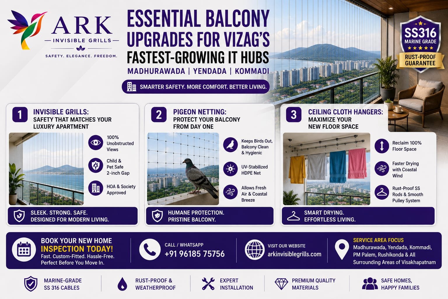 Essential Balcony Upgrades for Vizag’s IT Hubs: Madhurawada & Yendada