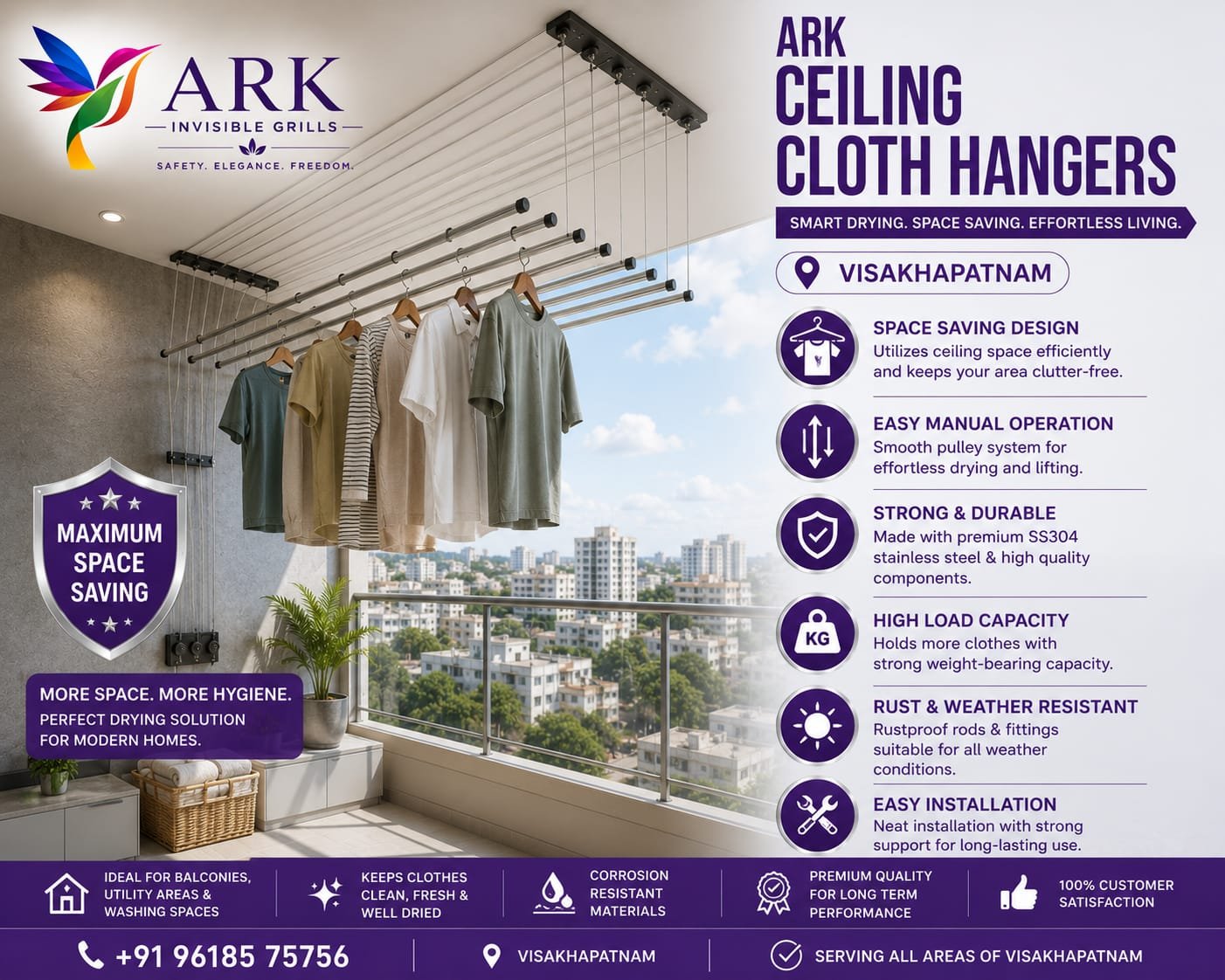 Ceiling Cloth Hanger Dealers in Vizag