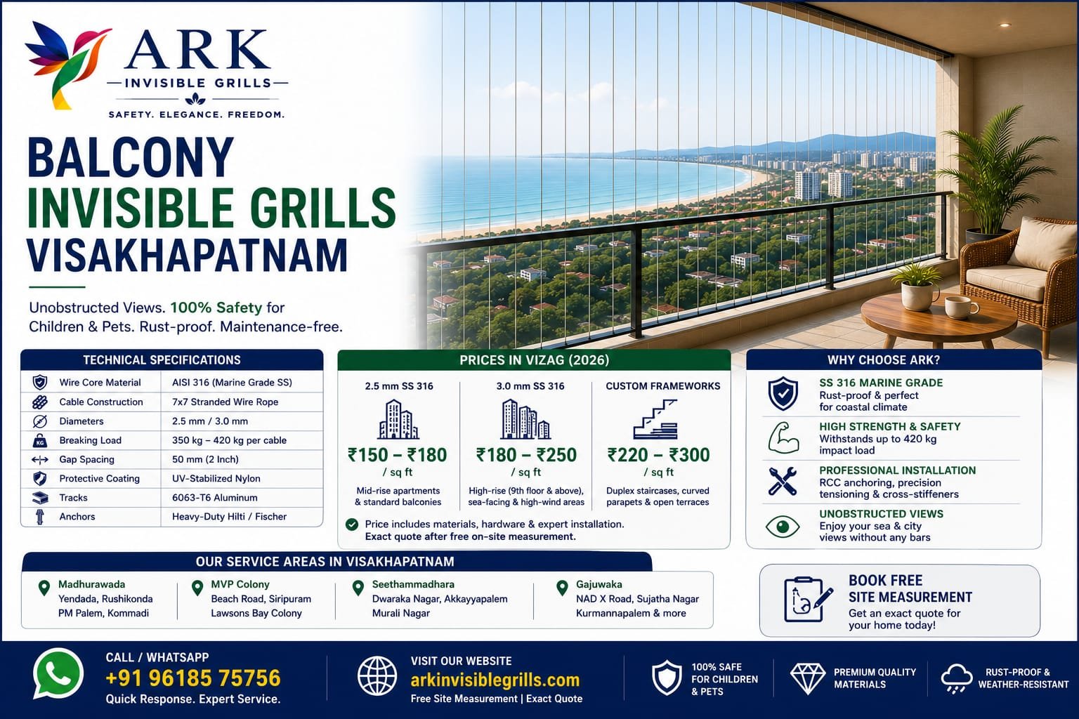 Balcony Invisible Grills Visakhapatnam