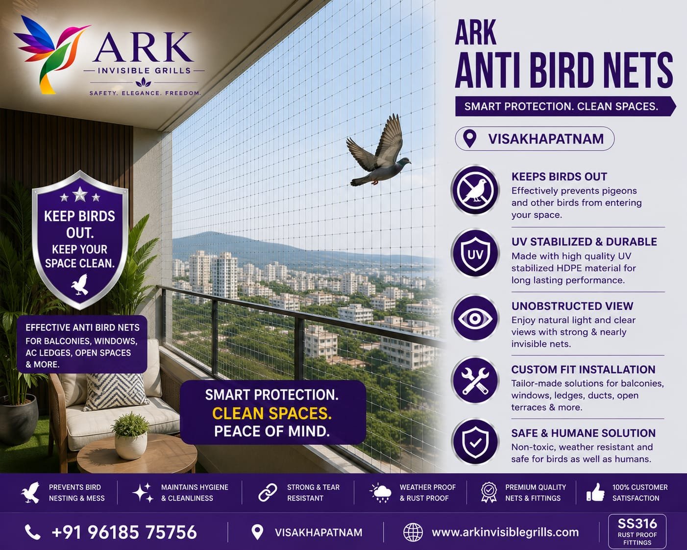 Anti Bird Net Dealers in Vizag