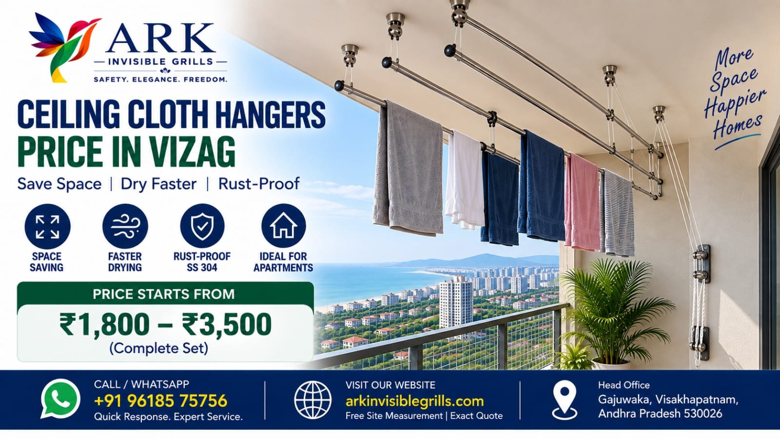 Ceiling Cloth Hanger Price in Vizag