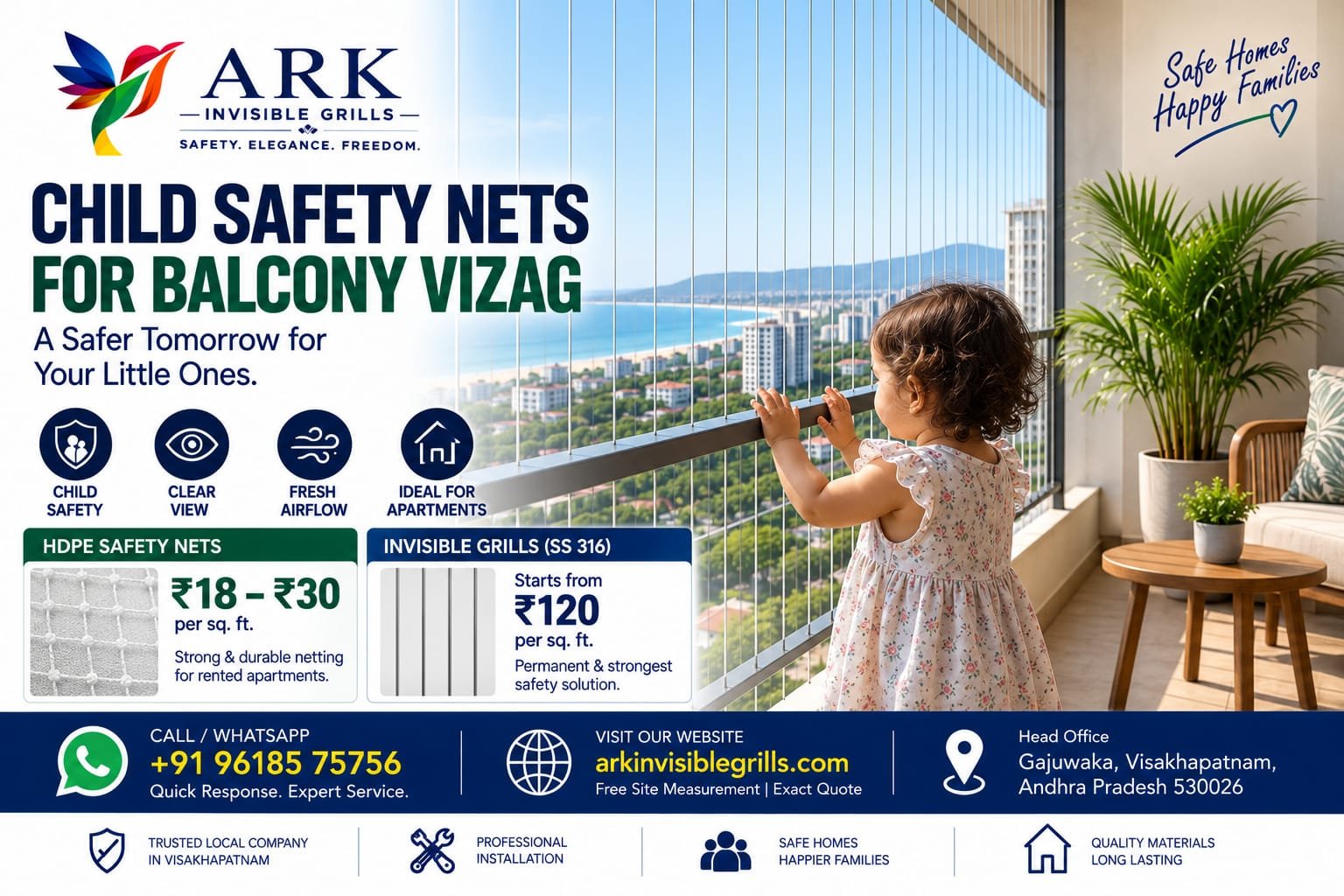 Child Safety Nets for Balcony Vizag